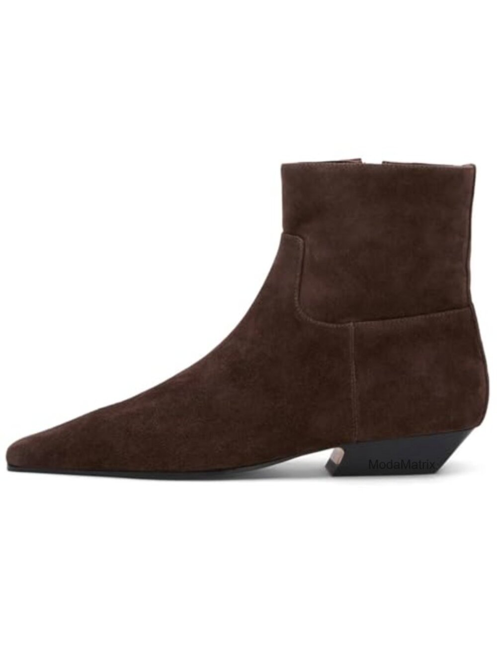 Women Square Toe Ankle Boots Low Heel Booties Flats Winter Shoes
